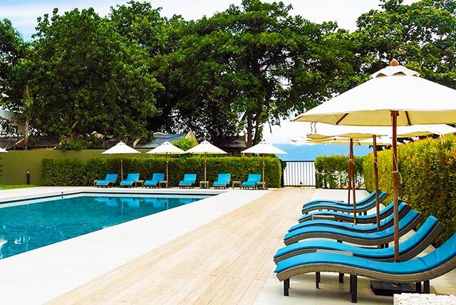 Pool area at New Leaf Wellness & Detox Resort, Maenam Beach, Koh Samui, Thailand