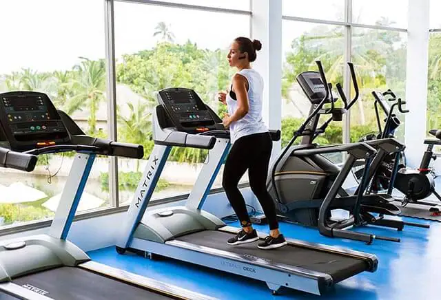 Fully equipped gym at New Leaf Wellness Resort, Koh Samui, supporting holistic detox and fitness programs.